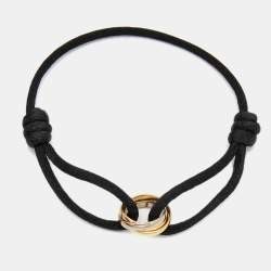 Cartier Trinity 18k Three Tone Gold Adjustable Cord Bracelet