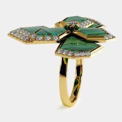 Place Vendome Ring Vendome XIII Geraldine L Malachite Yellow Gold Size 52